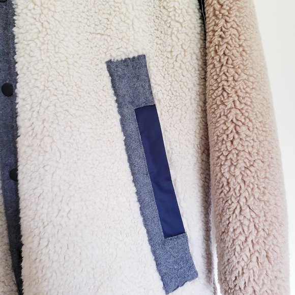 AlphaStyle Global Reversible Unisex Sherpa Coat - Picture 6 of 16